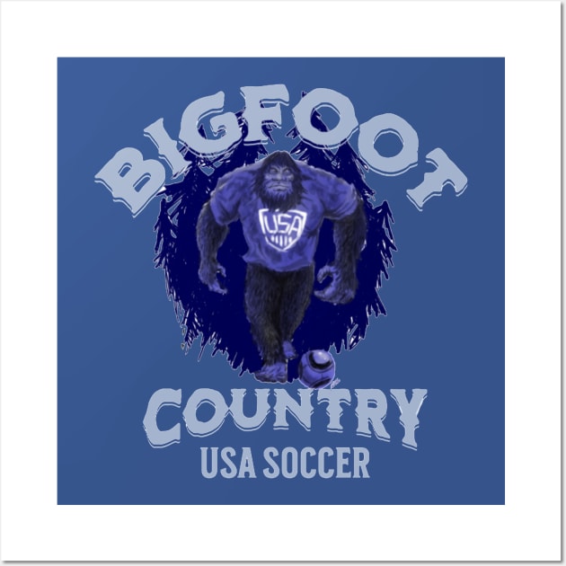 bigfoot usa soccer Wall Art by Rob's Tee's